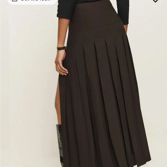 Reformation Nancy Skirt Brown - Size 4 - Picture 2 of 6